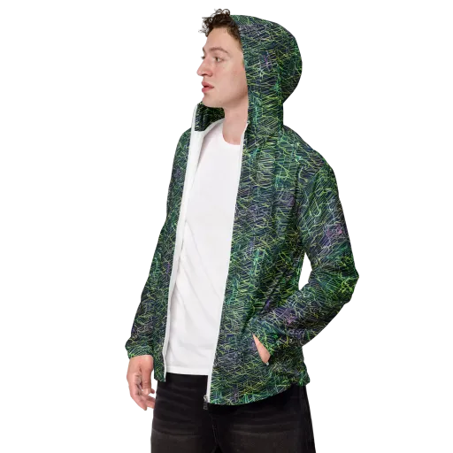 Abyssal Lines on a Men's Windbreaker