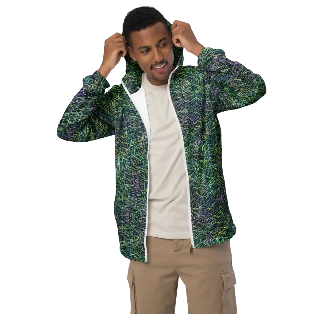 Abyssal Lines on Men's Windbreaker — Front