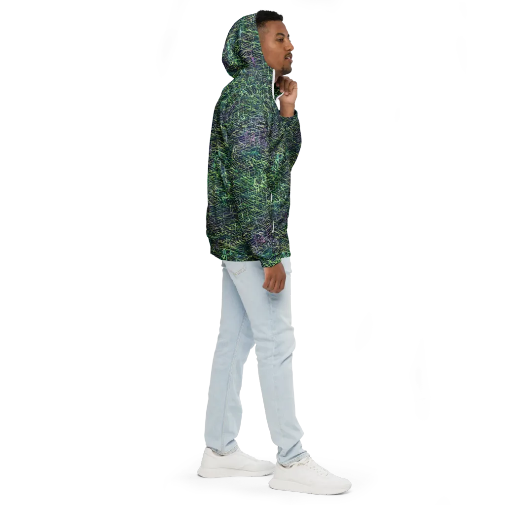 Abyssal Lines on Men's Windbreaker — Right