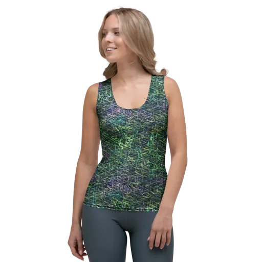 Abyssal Lines on a Women's Tank Top