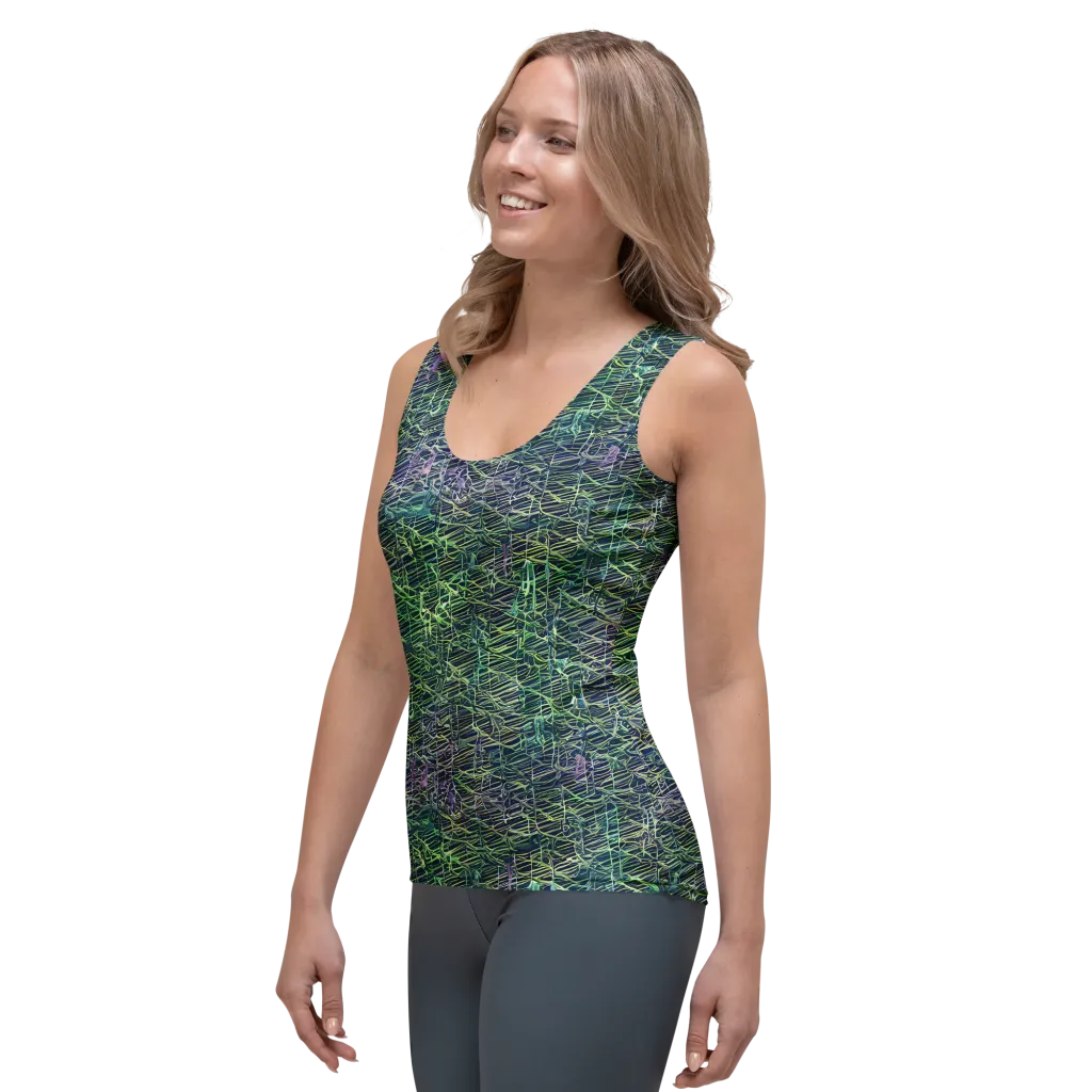 Abyssal Lines on Women's Tank Top — Left Front