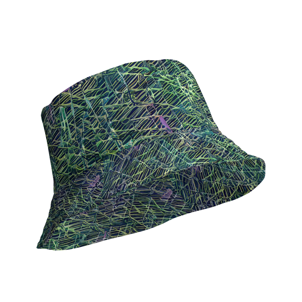 Abyssal Lines on Reversible Bucket Hat — Product details Outside