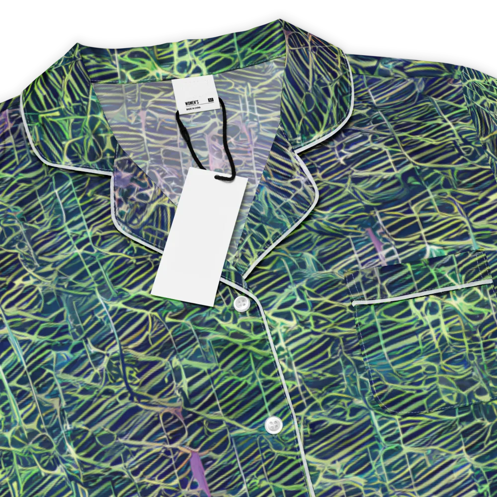 Abyssal Lines on Women's Short Sleeve Pajama Top — Product details