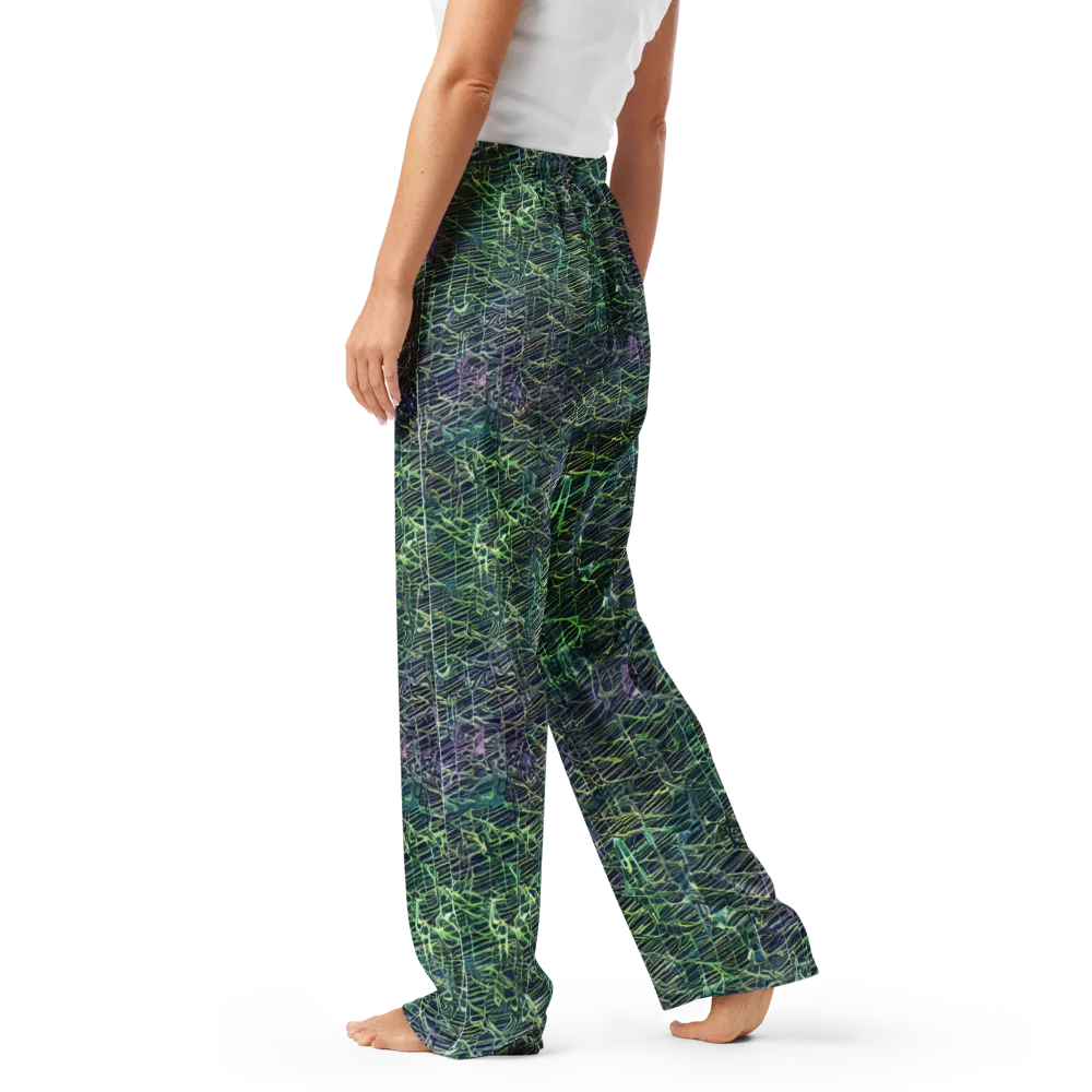 Abyssal Lines on Women's Pajama Pants — Left