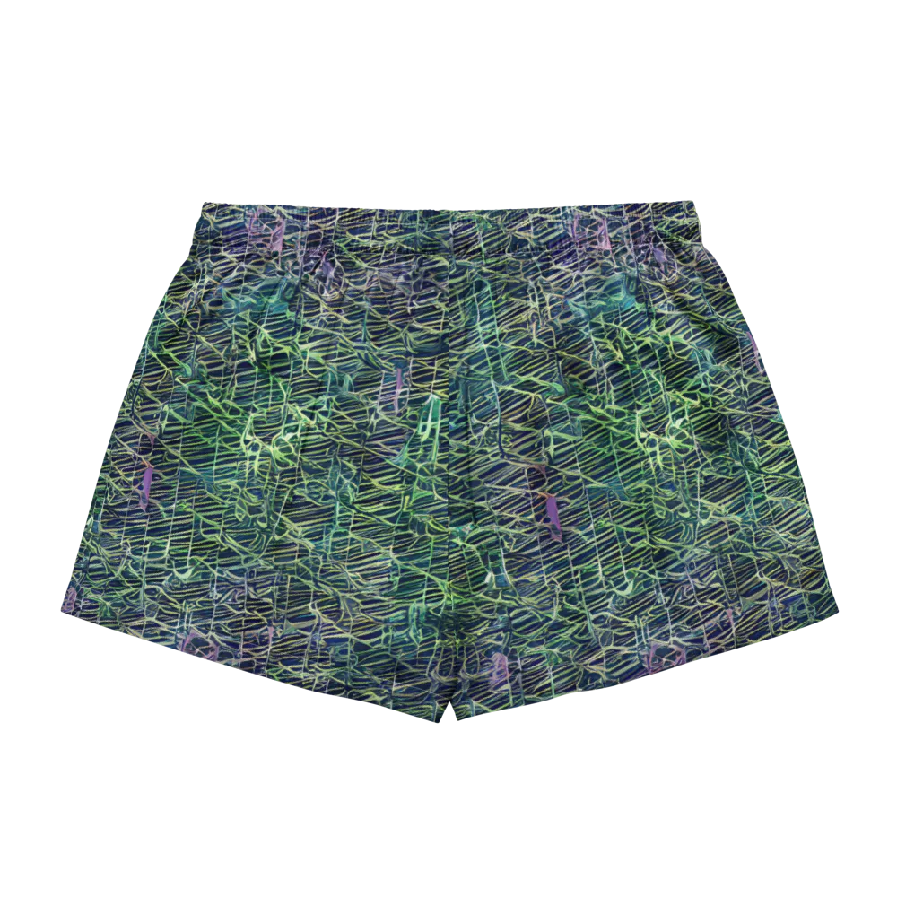 Abyssal Lines on Women's Pajama Shorts — Back
