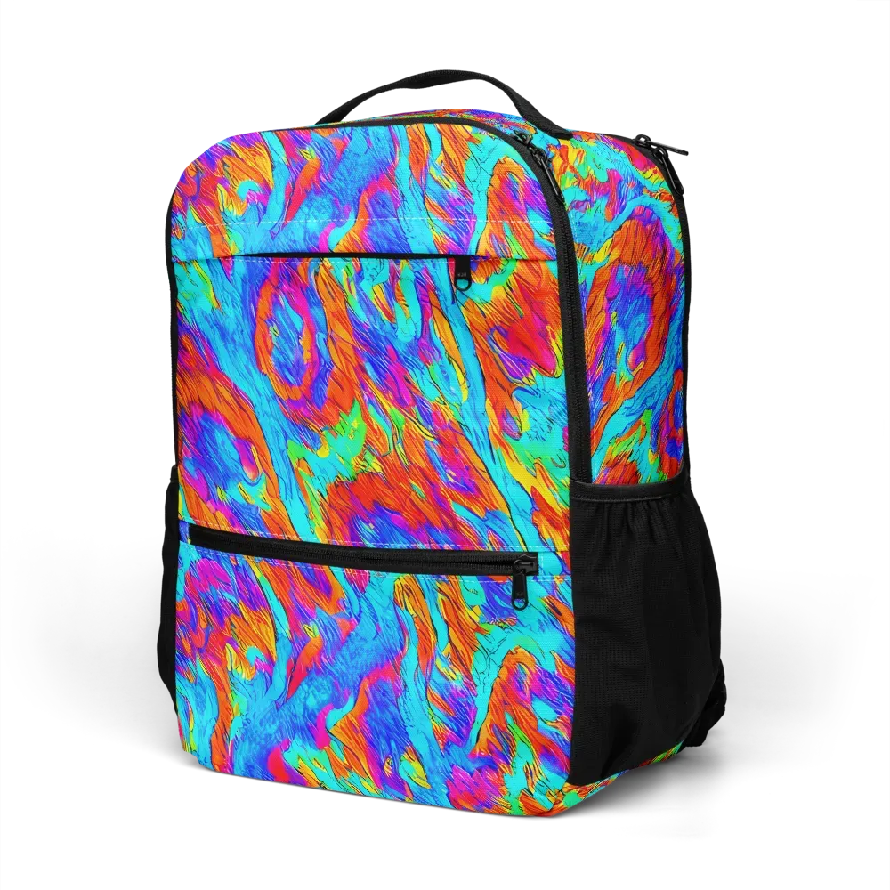 Caribbean Static on Utility Backpack — Left Front