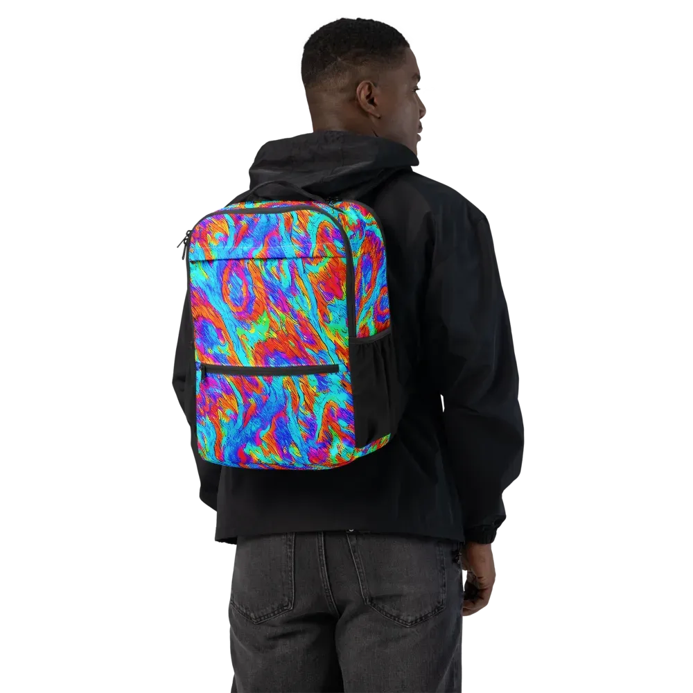 Caribbean Static on Utility Backpack — Back