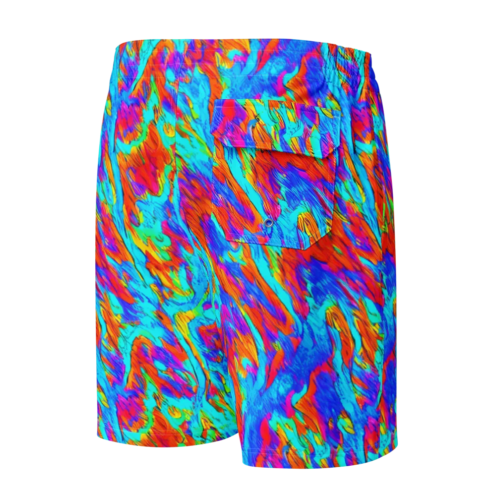 Caribbean Static on Men's Board Shorts — Back
