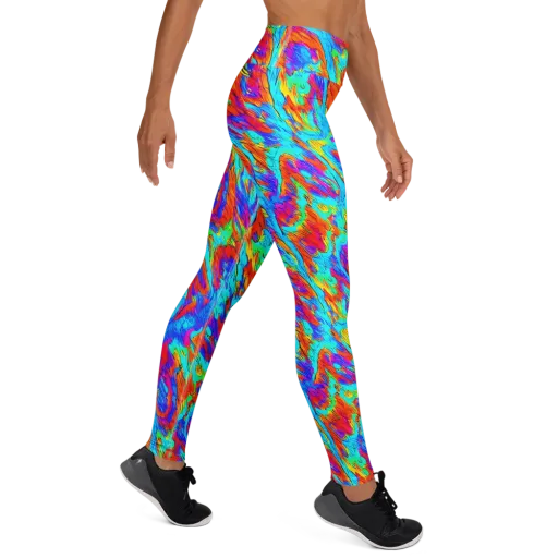 Caribbean Static on a Yoga Leggings