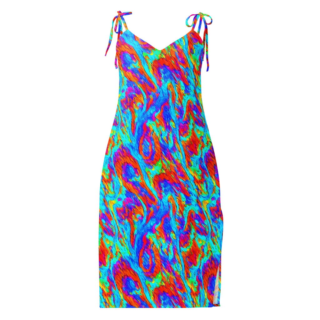 Caribbean Static on Slip Dress — Front