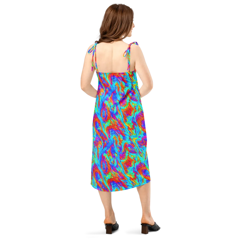 Caribbean Static on Slip Dress — Back