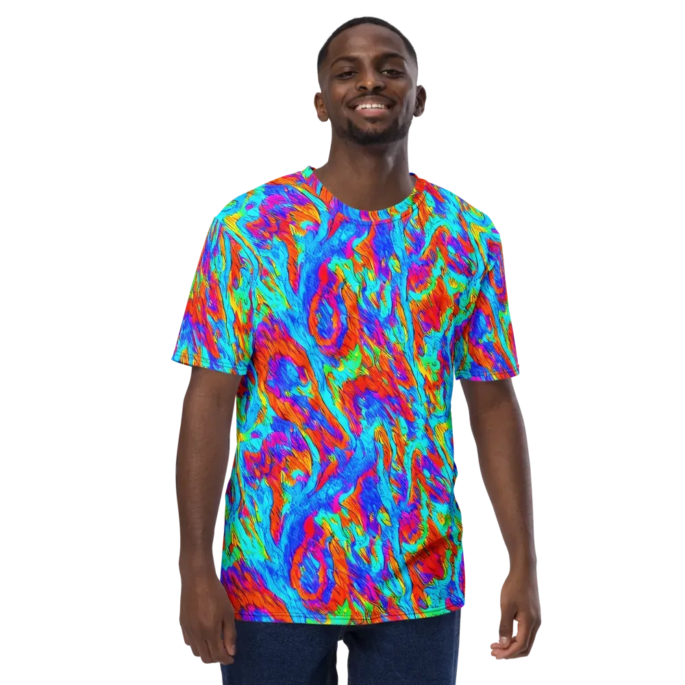 Caribbean Static on Men's Crew Neck T-Shirt — Front