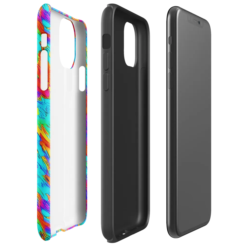 Caribbean Static on Tough Case for iPhone® — Right