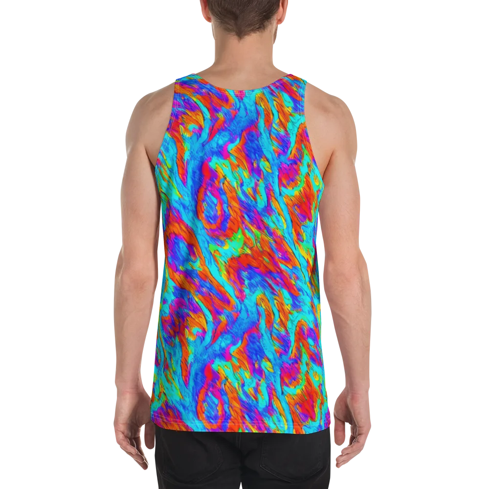 Caribbean Static on Men's Tank Top — Back