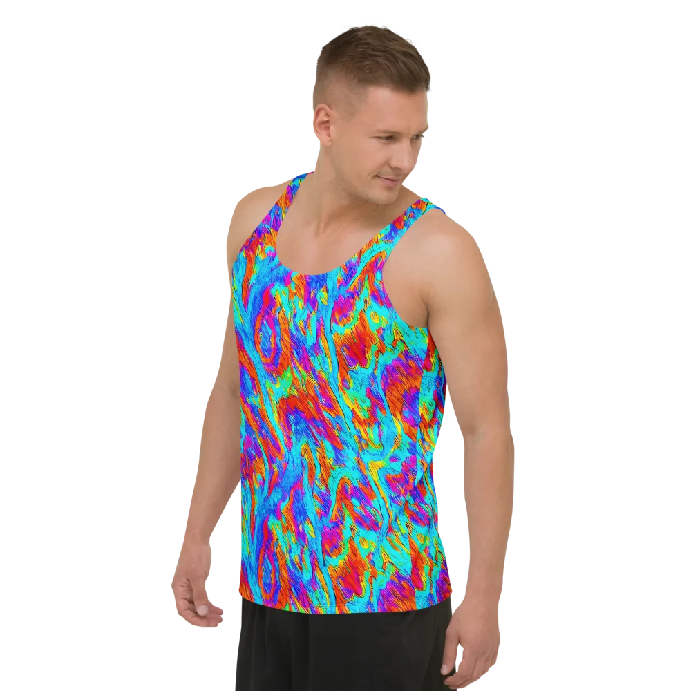 Caribbean Static on Men's Tank Top — Left Front