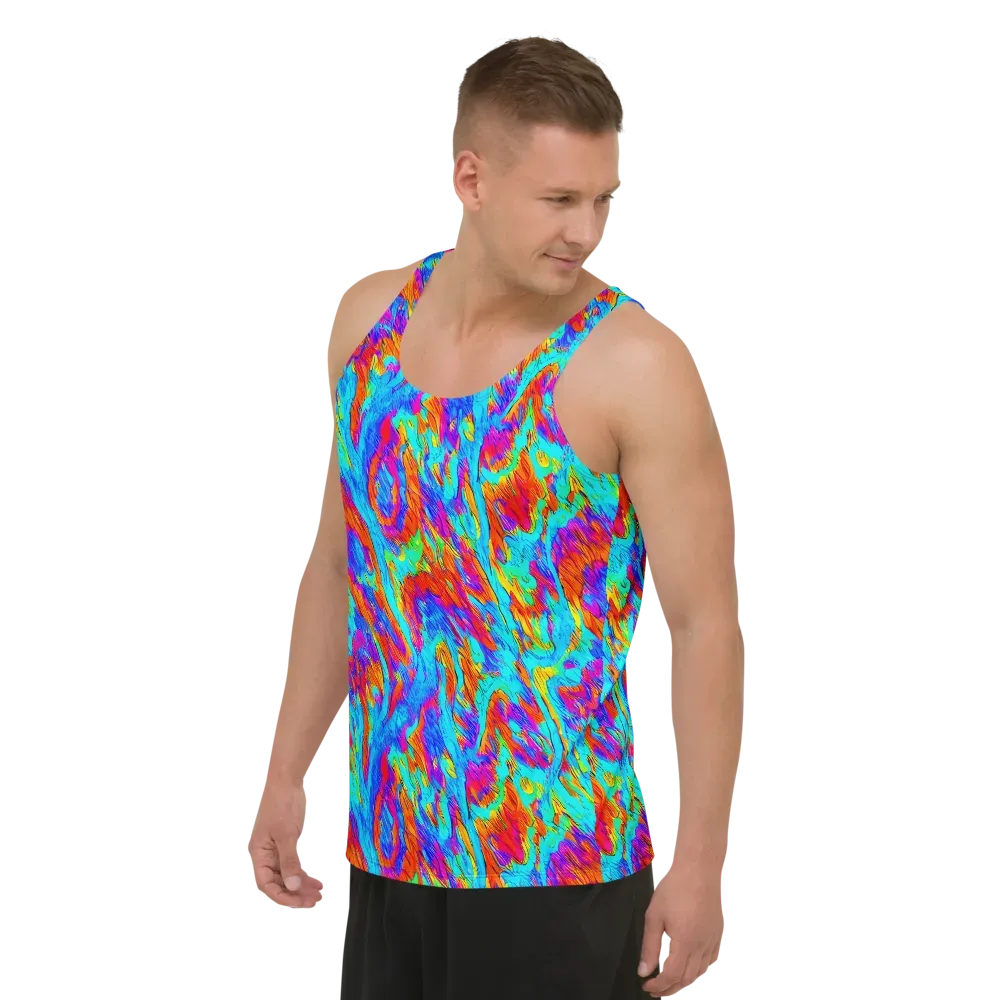 Caribbean Static on Men's Tank Top — Left Front