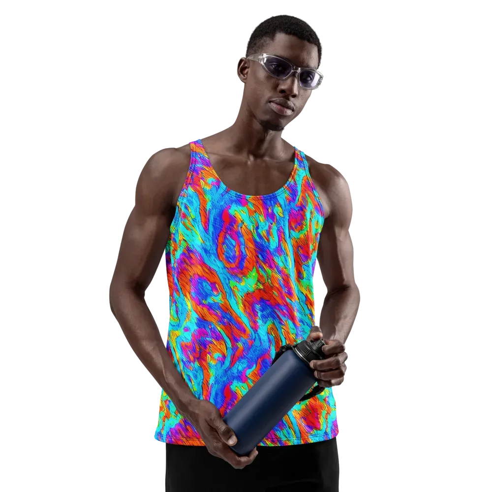 Caribbean Static on Men's Tank Top — Front