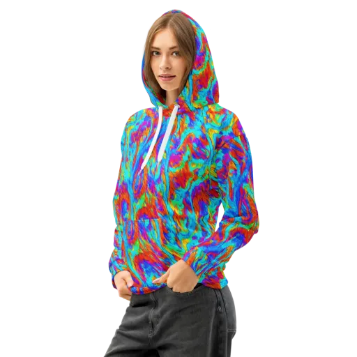 Caribbean Static on a Cotton Hoodie