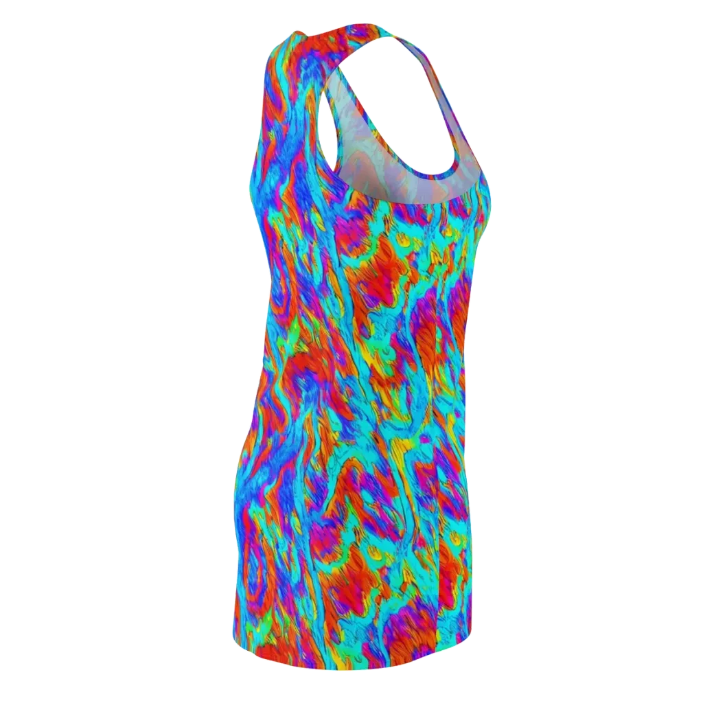 Caribbean Static on Racerback Dress — Back Side