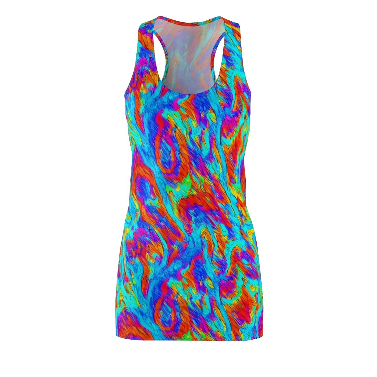 Caribbean Static on Racerback Dress — Front