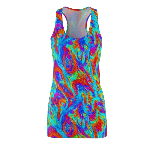 Caribbean Static on a Racerback Dress