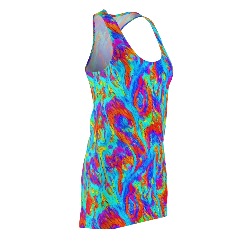 Caribbean Static on Racerback Dress — Front Side