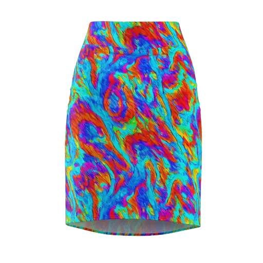 Caribbean Static on a Pencil Skirt