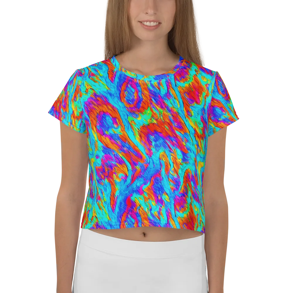 Caribbean Static on Crop Tee — Front