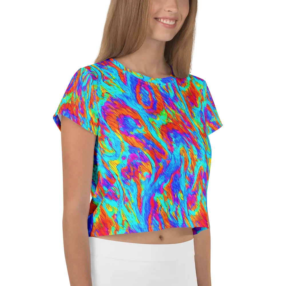 Caribbean Static on Crop Tee — Right