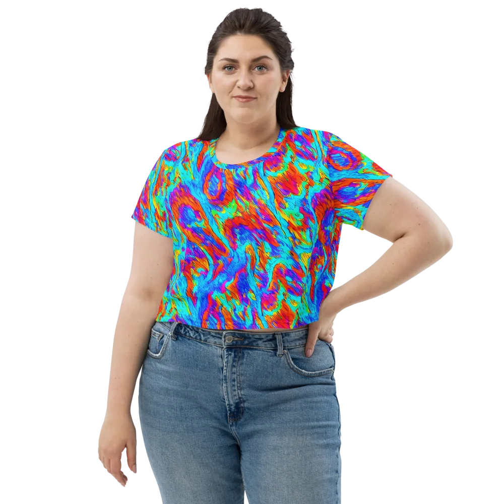 Caribbean Static on Crop Tee — Front