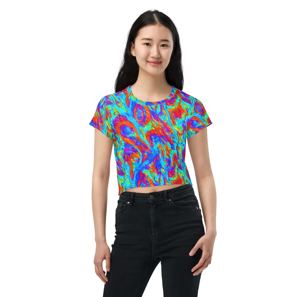Caribbean Static on Crop Tee — Front