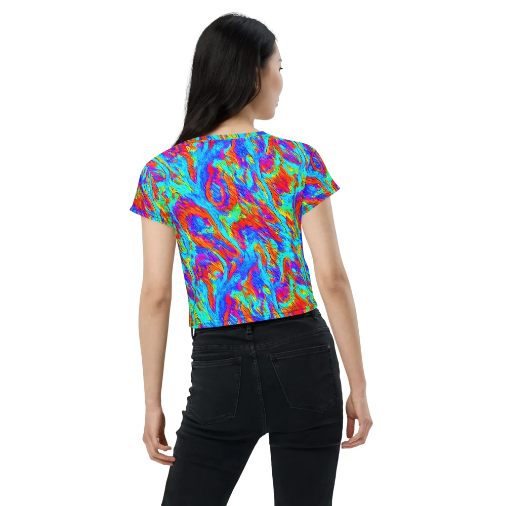 Caribbean Static on Crop Tee — Back