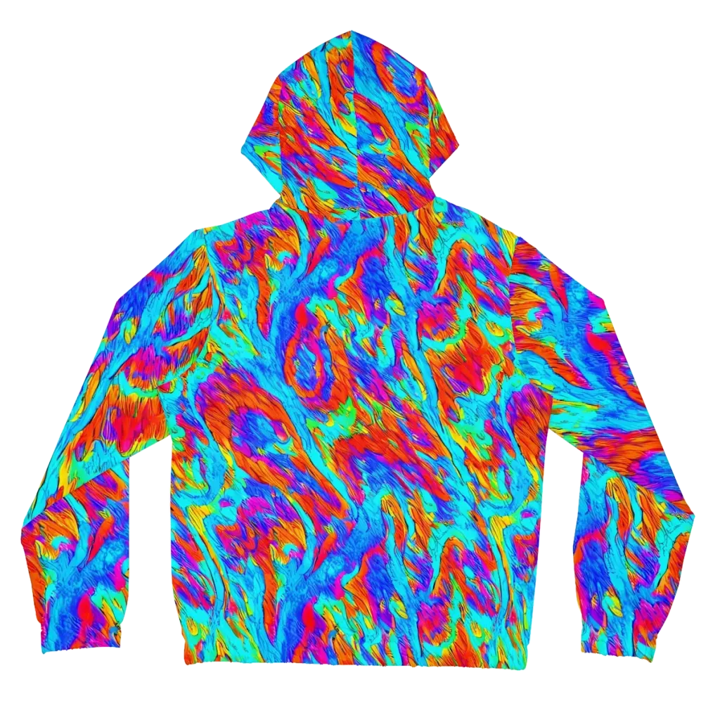 Caribbean Static on Women's Full-Zip Hoodie — Back