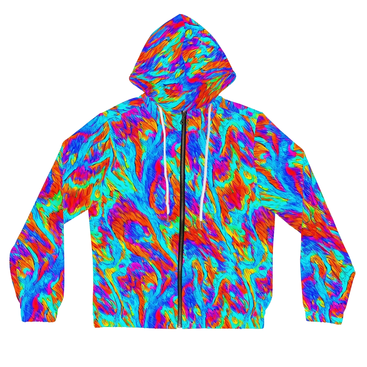Caribbean Static on Women's Full-Zip Hoodie — Front