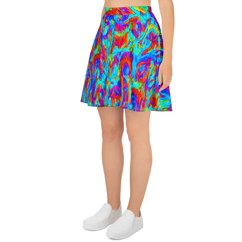 Caribbean Static on Skater Skirt — Left