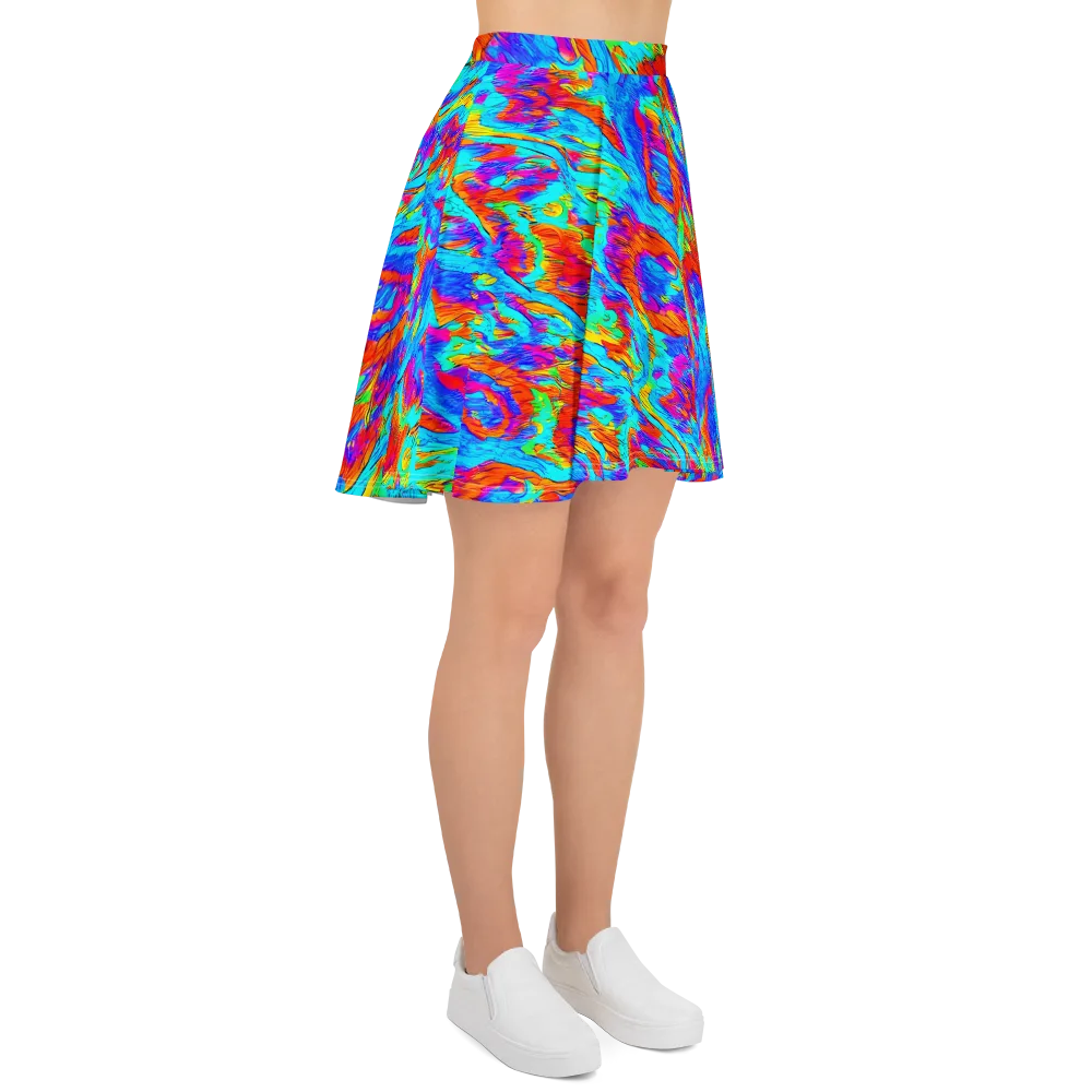 Caribbean Static on Skater Skirt — Right