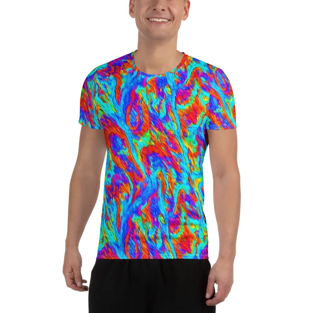 Caribbean Static on Men's Athletic T-Shirt — Front