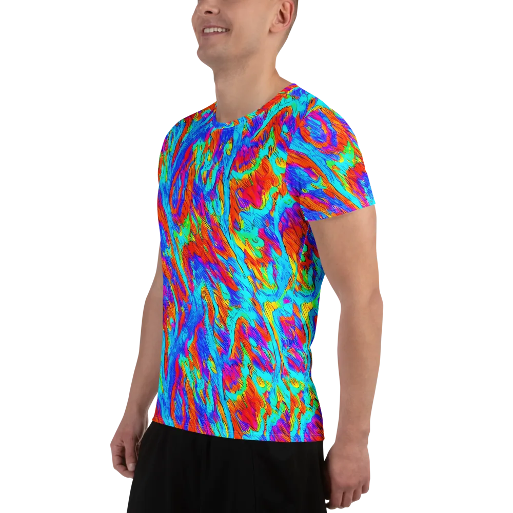 Caribbean Static on Men's Athletic T-Shirt — Left