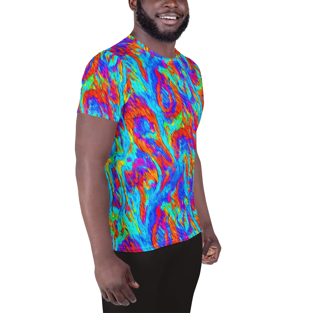 Caribbean Static on Men's Athletic T-Shirt — Right
