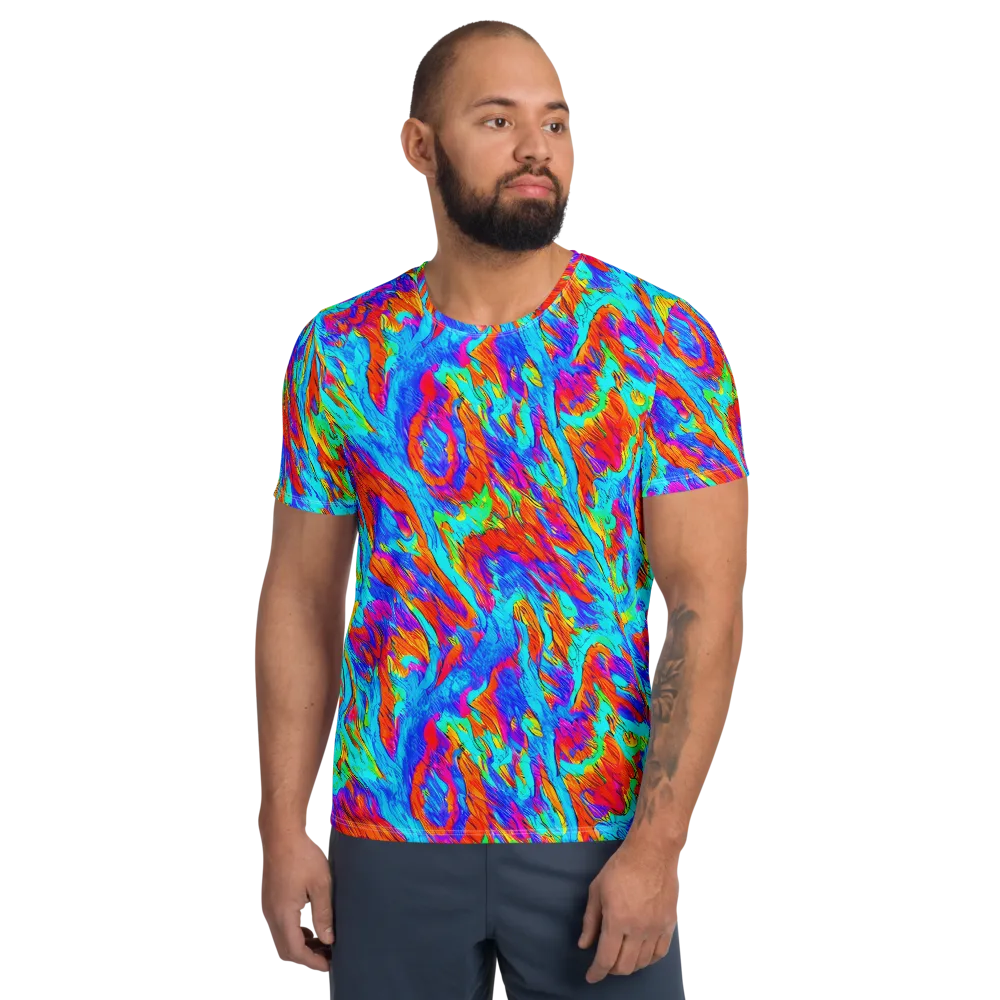 Caribbean Static on Men's Athletic T-Shirt — Front