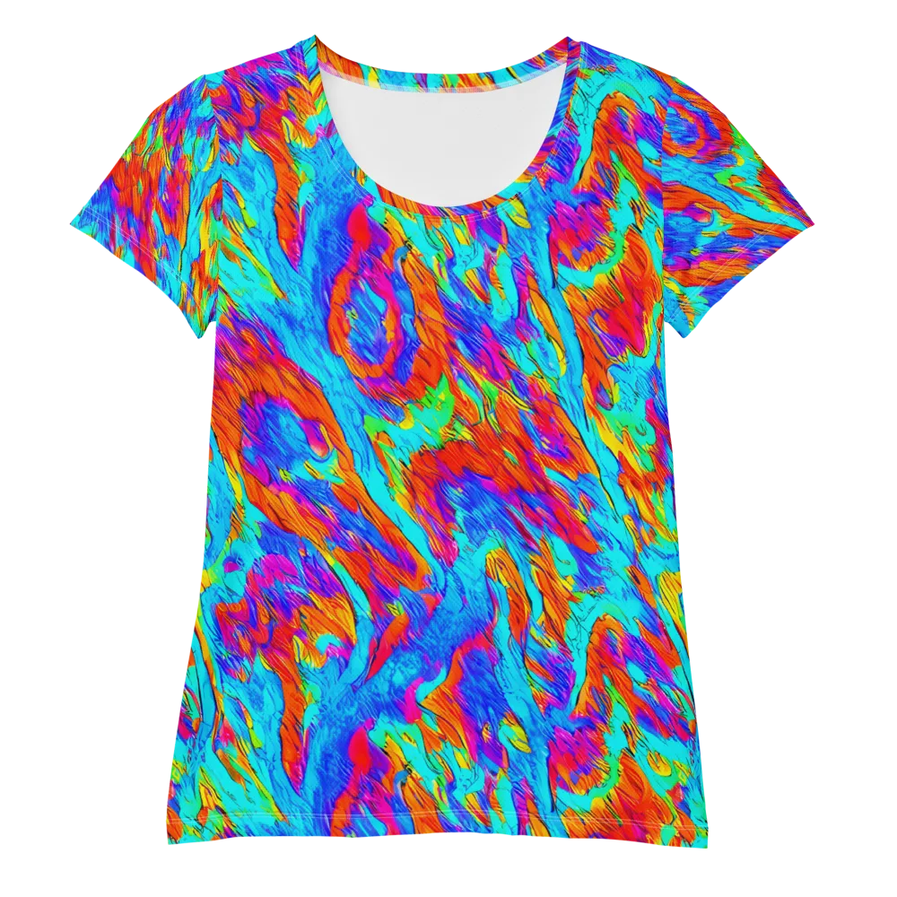 Caribbean Static on Women's Athletic T-Shirt — Front
