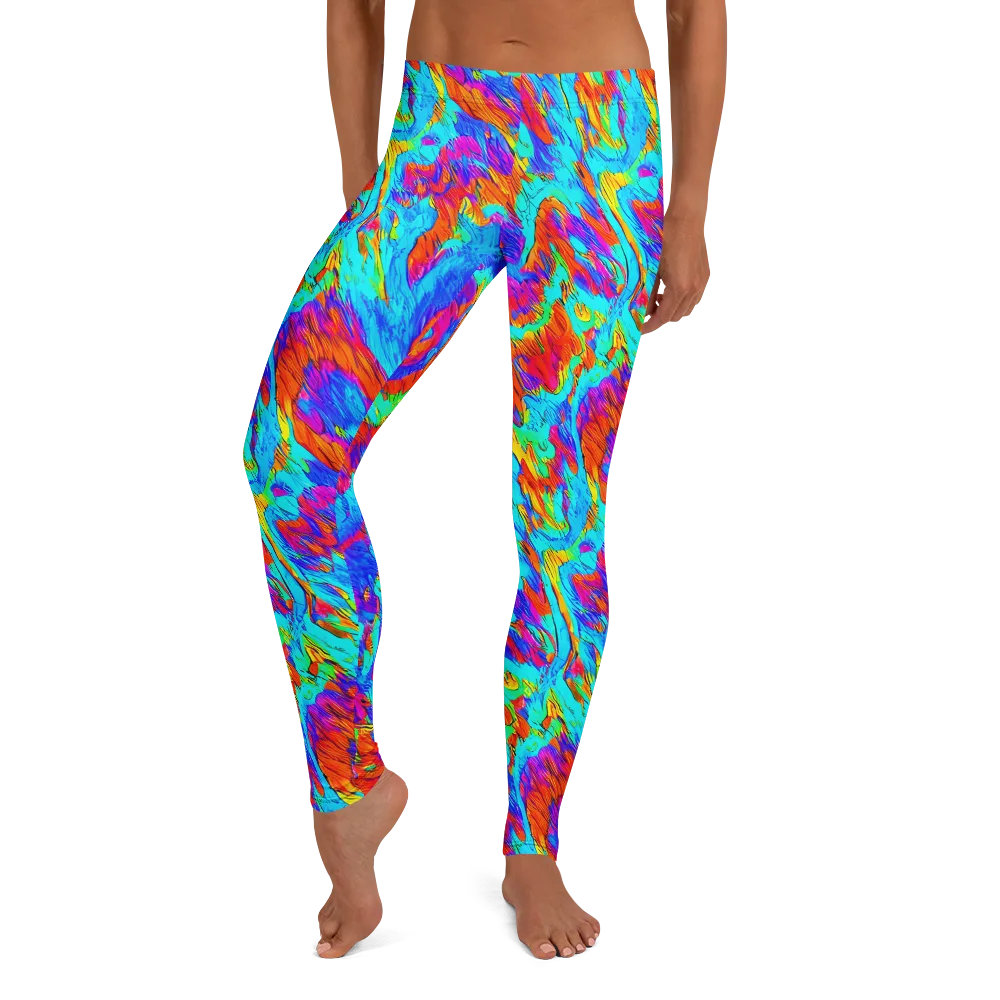 Caribbean Static on Leggings — Front