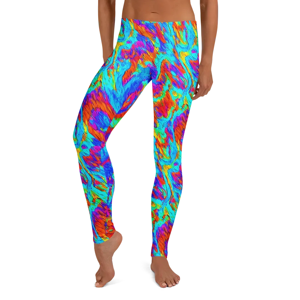 Caribbean Static on Leggings — Front