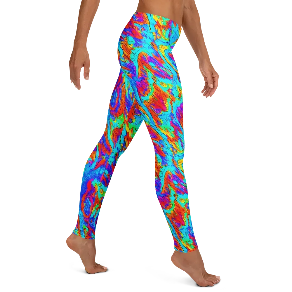 Caribbean Static on Leggings — Right