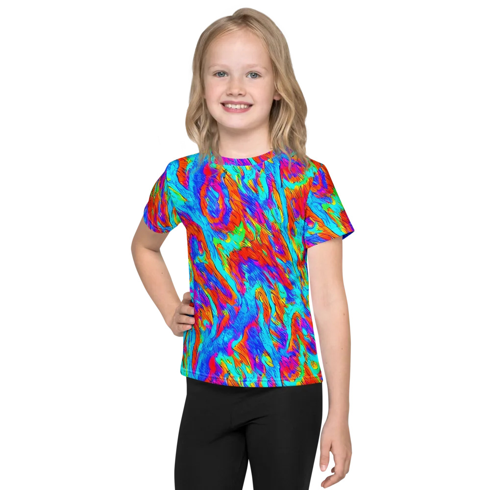 Caribbean Static on Kids Crew Neck T-Shirt — Front