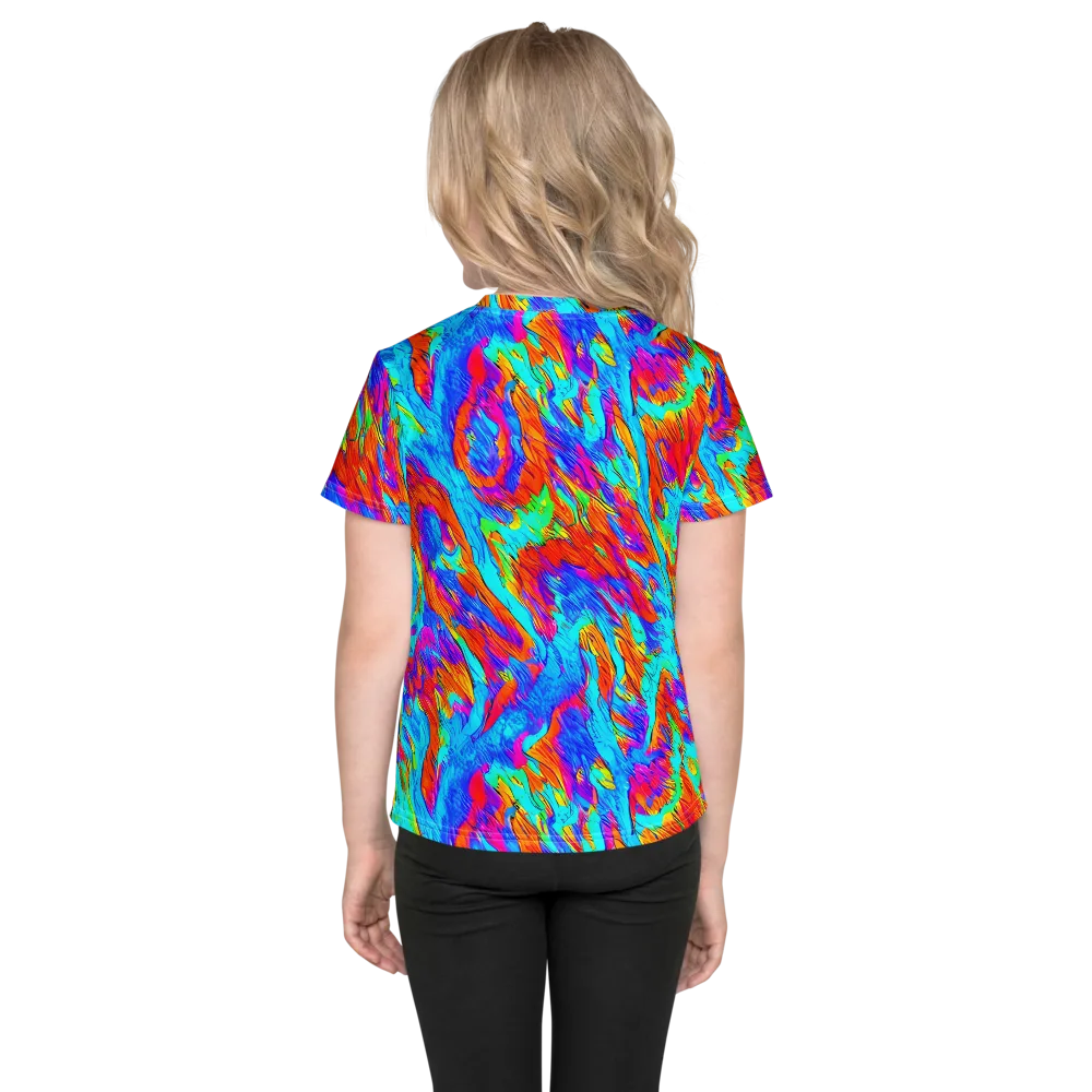 Caribbean Static on Kids Crew Neck T-Shirt — Back
