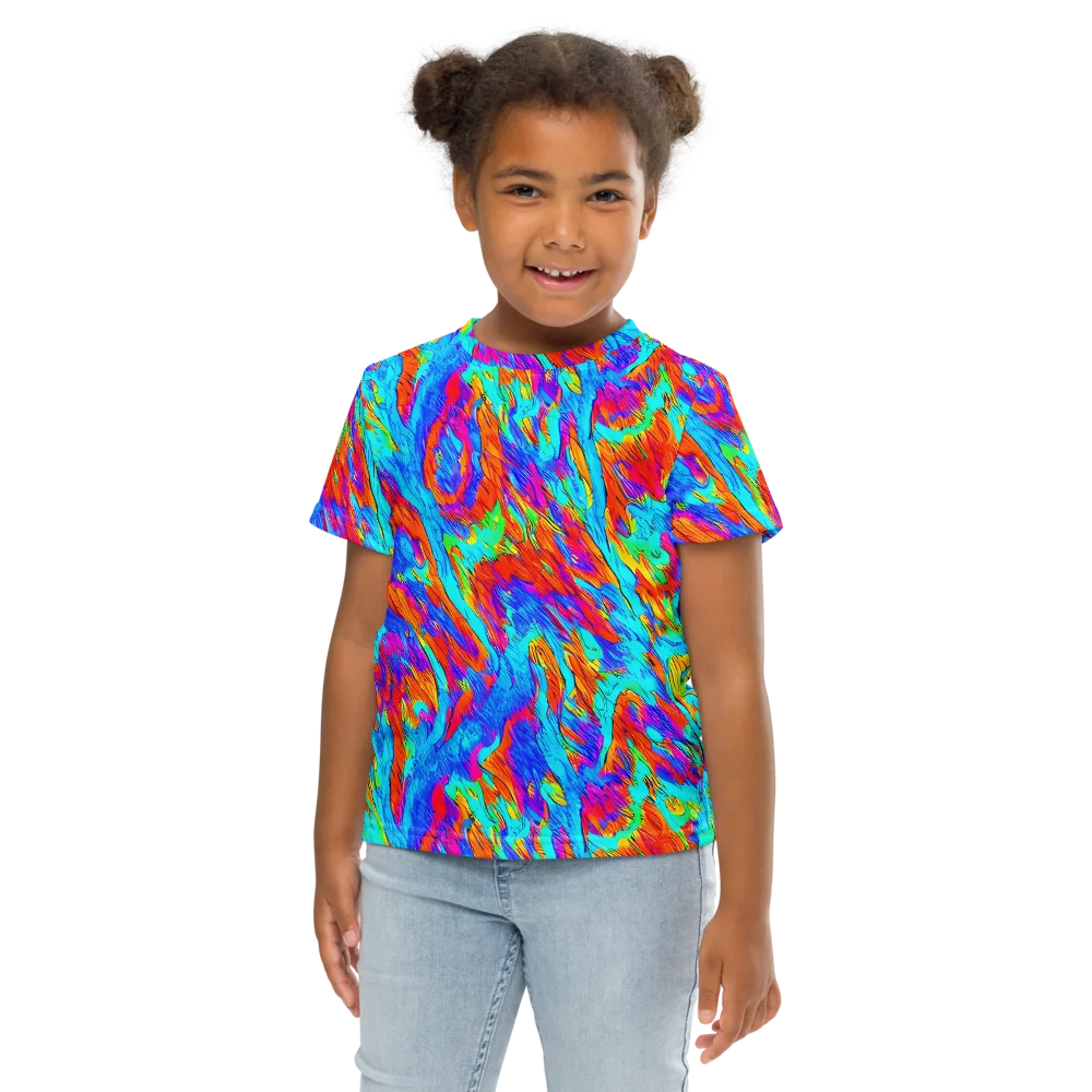 Caribbean Static on Kids Crew Neck T-Shirt — Front
