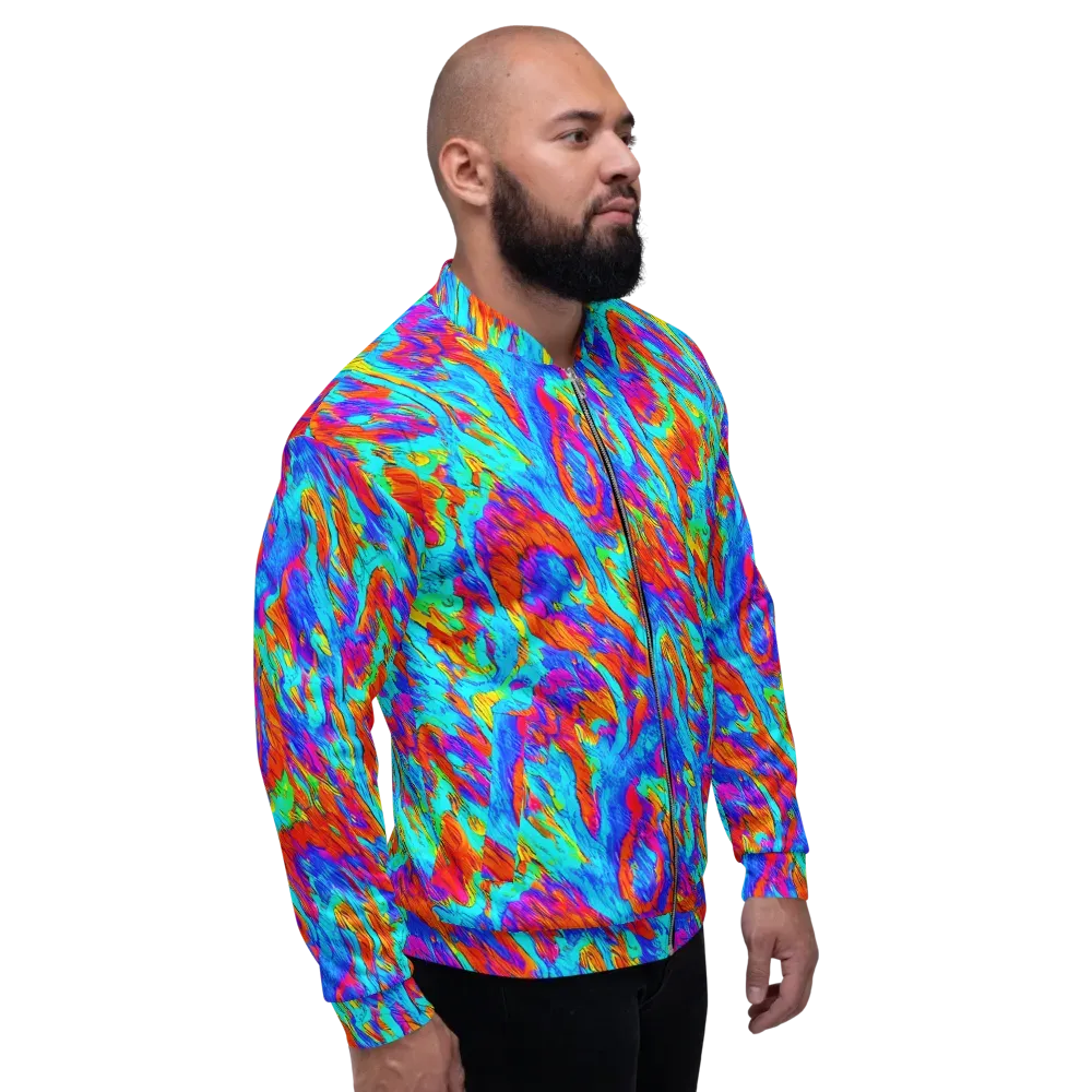 Caribbean Static on Bomber Jacket — Right