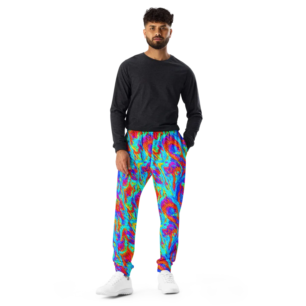 Caribbean Static on Men's Joggers — Front