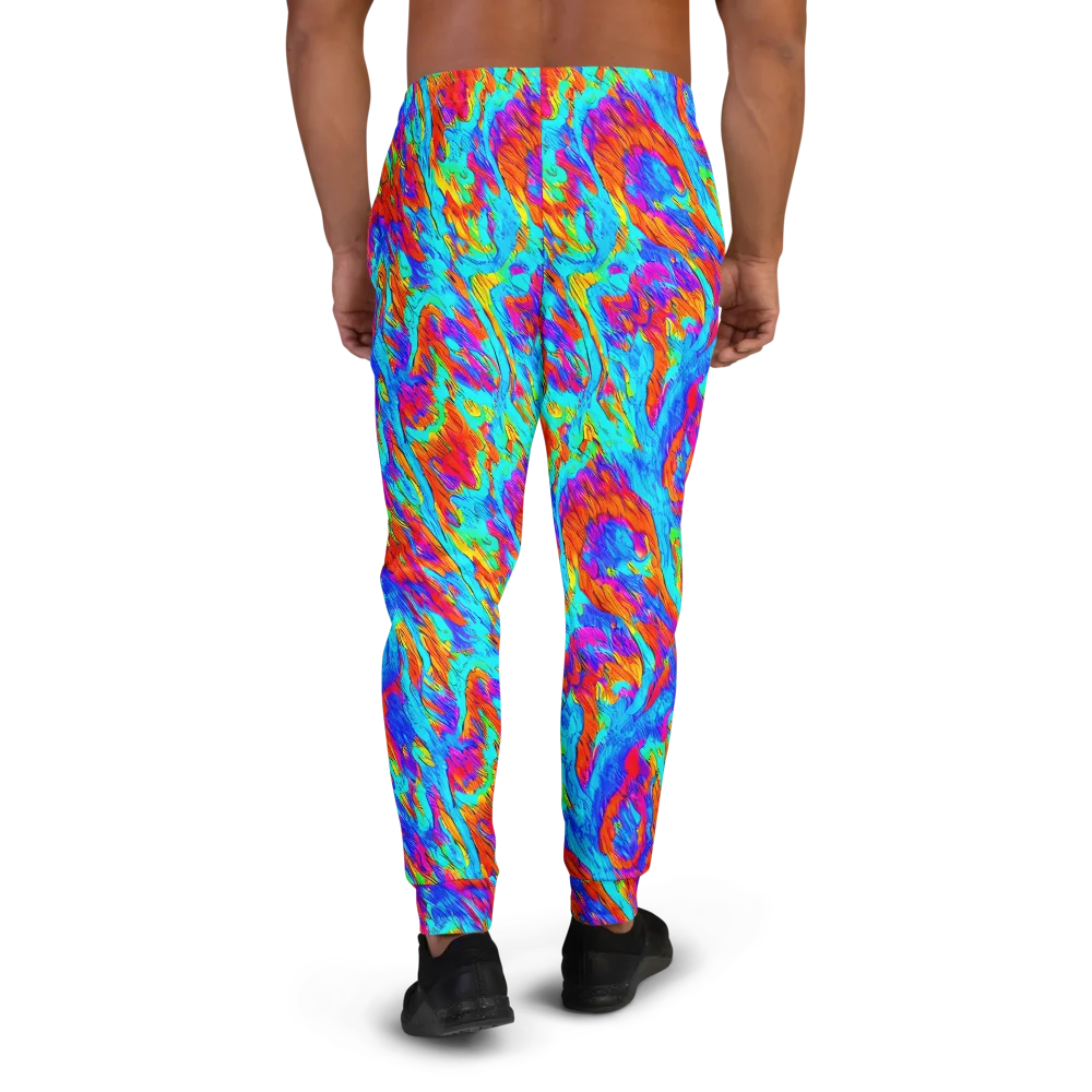 Caribbean Static on Men's Joggers — Back
